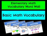 Basic Math Vocabulary - Upper Elementary