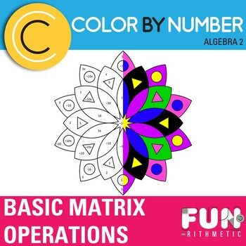 Preview of Basic Matrix Operations Color by Number