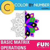 Basic Matrix Operations Color by Number