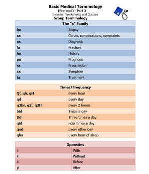 Medical Terminology (Basic): Pre-med - Part 3 by DreamWorks by Mae Endy