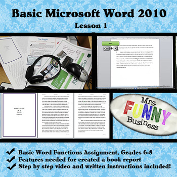 Preview of Basic Microsoft Word 2010 with Video Lesson 1 of 3