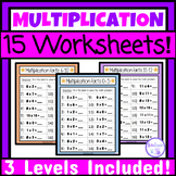 Basic Multiplication Facts Practice Worksheets Packet Simp