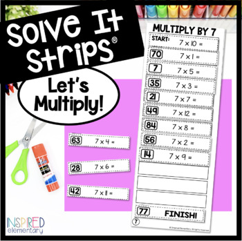 Preview of Basic Multiplication Facts Solve It Strips®