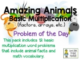 Basic Multiplication - Problem of the Day - 12 Problems - 
