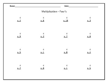 Basic Multiplication Worksheets - One through Ten! | TpT