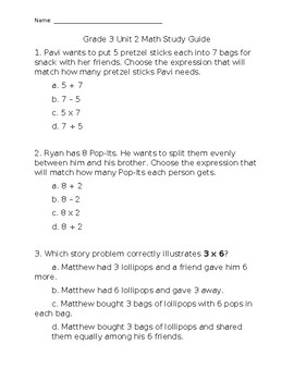 Preview of Basic Multiplication and Division Test