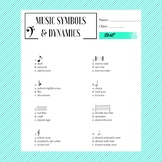 Basic Music Symbols & Dynamics Test, modified