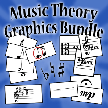 Preview of Basic Music Theory Graphics Bundle for Making Assessments