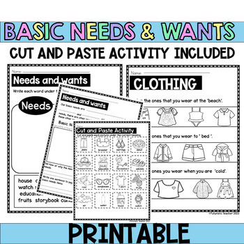 Preview of Basic Needs and Wants