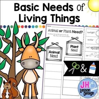Preview of Basic Needs of Living Things: Cut and Paste Sorting Activity