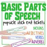 Basic Nouns, Verbs, Adjectives, Adverbs - Popsicle Stick E