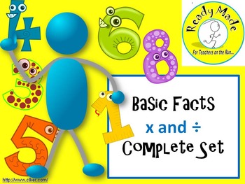 Preview of Basic Number Facts Warm Up  PowerPoints Multiply and Divide Full Set