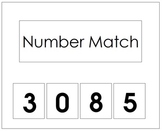Basic Number Matching File Folder Game