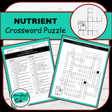 Basic Nutrition - Nutrient Crossword Puzzle With Answer Key