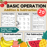 Basic Operation Fruit Addition Subtraction 1-20 Without Re