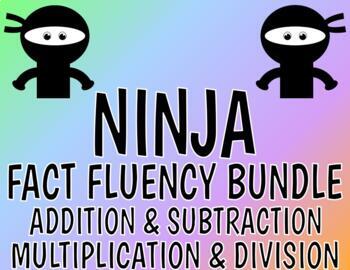Preview of Basic Operations Fact Fluency Ninja BUNDLE
