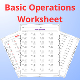 Basic Operations Worksheet
