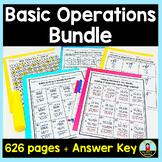 Basic Operations Worksheet Bundle
