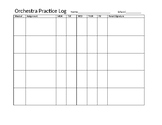 Basic Orchestra Practice Log - Customizable