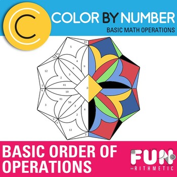 Preview of Basic Order of Operations Color by Number