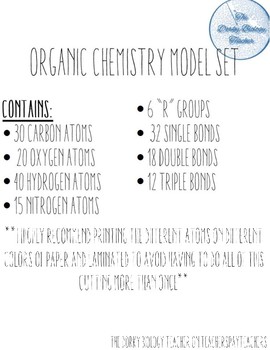 Preview of Basic Organic Chemistry Printable Models