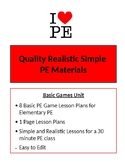 Basic PE Games - 8 Lesson Plans - Elementary PE
