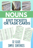 NOUNS in simple sentences - Popsicle Stick Exit Ticket (or