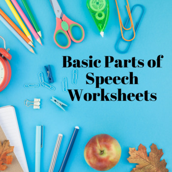Preview of Basic Parts of Speech Grammar Worksheets
