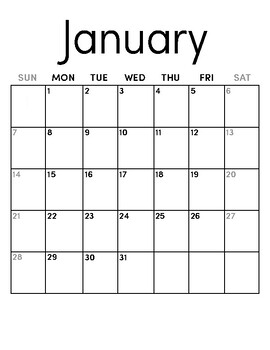 Basic Planning Calendar 2022 | Homeschool by CLMR Fam | TpT