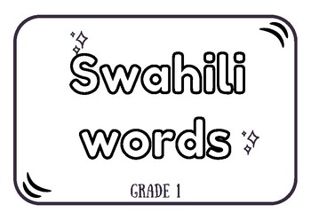 Preview of Basic Play Dough Swahili Words