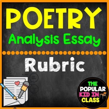 Preview of Poetry Essay Analysis Rubric