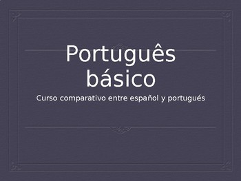 Preview of Basic Portuguese for Spanish Speakers