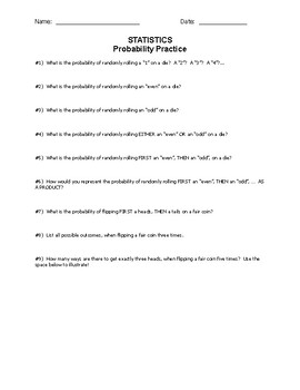 Preview of Basic Probability Calculations WS
