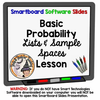 Preview of Basic Probability Smartboard Slides Lesson Lists Sample Spaces