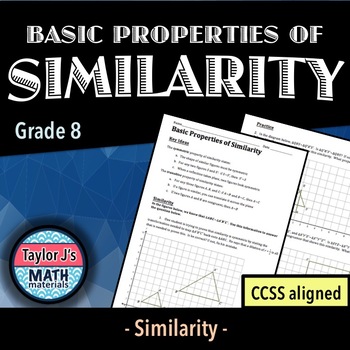 Preview of Basic Properties of Similarity Worksheet