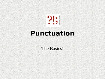 Preview of Basic Punctuation - Presentation