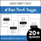 French Verb Quizzes 20+ Aller Être Faire Avoir ER IR RE vo