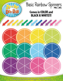 Rainbow Spinners Clipart {Zip-A-Dee-Doo-Dah Designs}