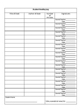 Basic Reading Log by Creative Publishing | Teachers Pay Teachers