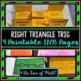 Free Basic Right Triangle Trig: Interactive Notebook Pages