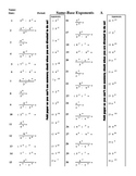 Basic Same-Base Exponent Problems Practice