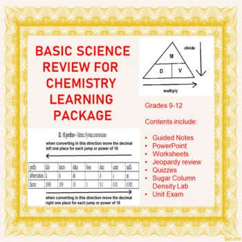 Preview of Basic Science Skills Chemistry Learning Package (Distance Learning)