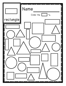 Shapes Printable Worksheet: Rectangle Shape Cutouts ❤ liked on Polyvore  featuring frames, backgrounds, outlines, bor…