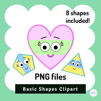 Preview of Basic Shapes Clipart | Learning Shapes Resources | Math Clipart