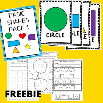 Preview of Basic Shapes Pack 1 | Circle, square, triangle and rectangle