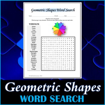 Preview of Basic Shapes Word Search Puzzle