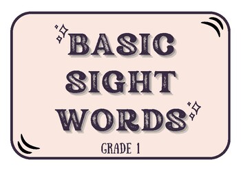 Preview of Basic Sight Words for Grades 1 and up, Fun Montessori, Homeschooling Resource