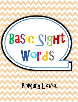 Preview of Basic Sight Words for Primary Level with Progress Chart