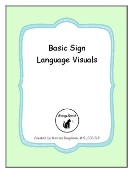 Preview of Basic Sign Language Pictures/Visuals