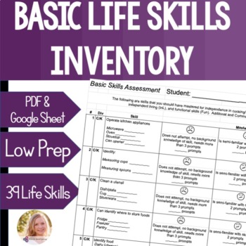 Preview of Basic Skills Assessment Functional Life Skills Special Education